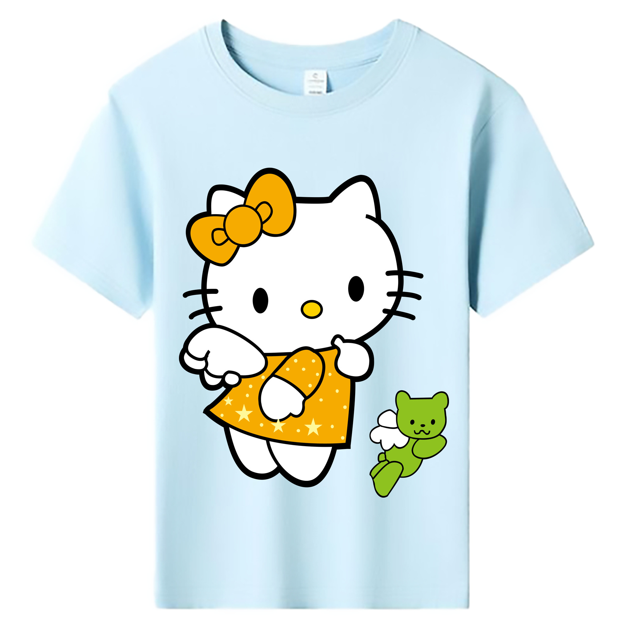 （画像用） Hello Kitty ハローキティ 綿100％キッズTシャツ（フロントプリント）